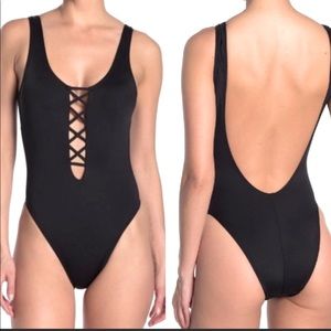 Bikini Lab Crisscross Black One Piece